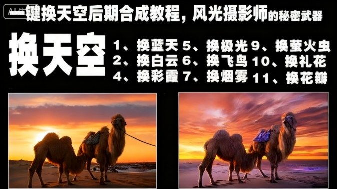 旅拍后期修图必备神器 一键换天空修图攻略-西蒙学社