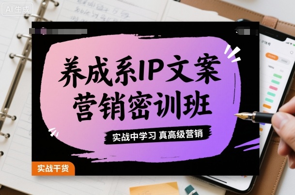 成长型IP文案营销实操班，实战掌握高端营销技巧-西蒙学社