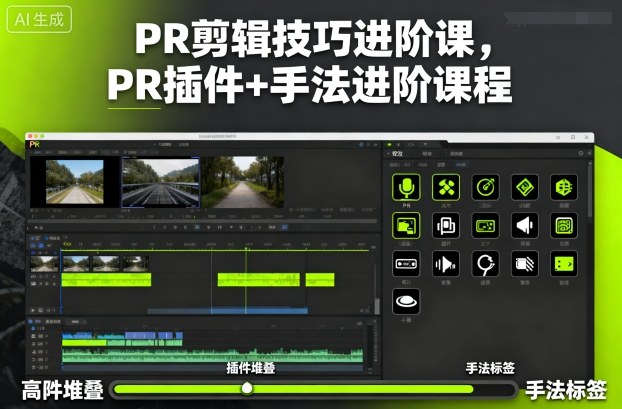 Premiere Pro剪辑进阶实操解析:插件综合及技能跃迁教程-西蒙学社