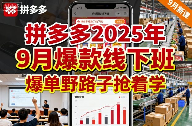 拼多多2025九月爆单实操班 高效打法速成秘技爆火开启-西蒙学社