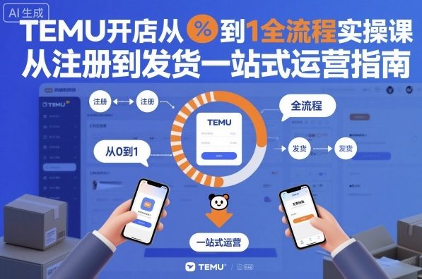 TEMU开店零基础实战手册从注册到发货一站式运营指南-西蒙学社