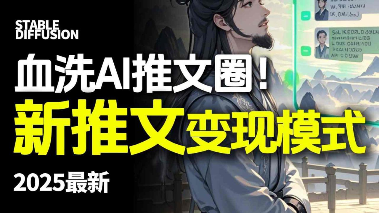 AI推文变现课：手把手教你制作电影漫画小说，零基础月入过万-西蒙学社