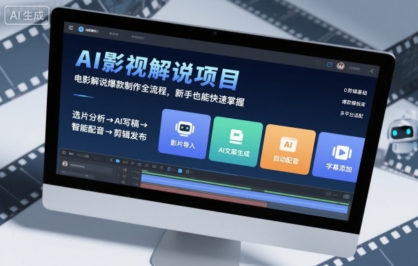 AI影视解说爆款制作全流程新手速成指南-西蒙学社