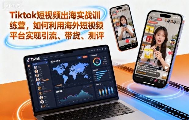 抖音海外短视频实战营：引流带货测评实操技巧-西蒙学社