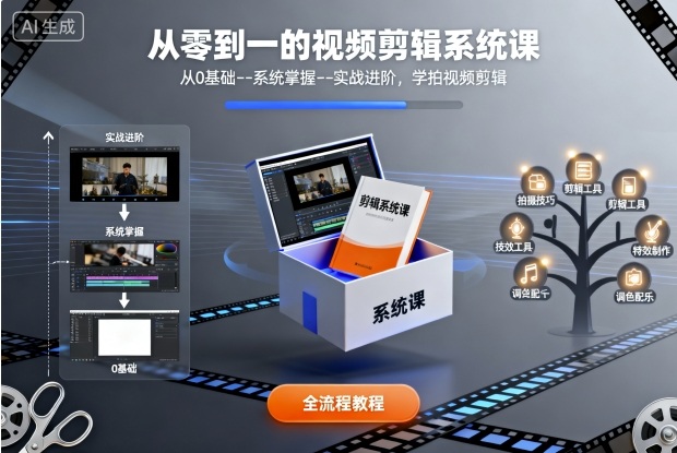 零基础视频剪辑系统课程实战进阶指南-西蒙学社