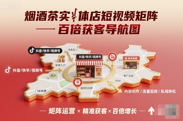 烟酒茶实体店短视频矩阵高效获客实战地图-西蒙学社