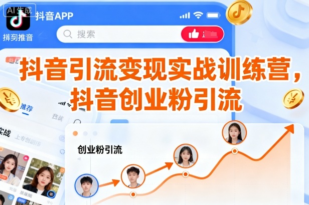 抖音引流变现集训课：创业粉丝高效获客指南-西蒙学社