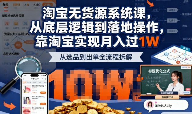 2025淘宝无货源系统课实战操作从零月入过万-西蒙学社