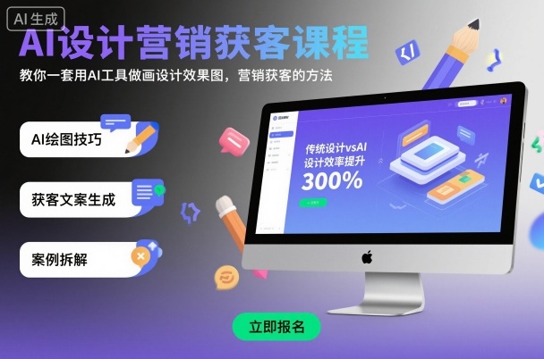 AI设计营销获客秘籍，零基础制作效果图精准引流-西蒙学社