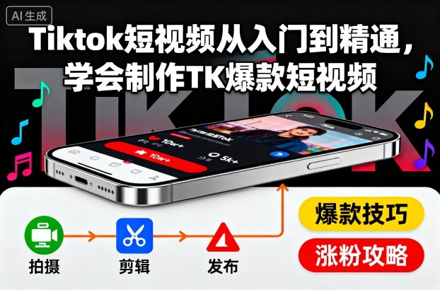 掌握TikTok视频打造爆款,快速从小白变大神-西蒙学社