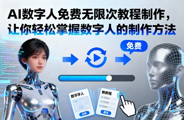 免费AI数字人无限次制作教程轻松掌握方法-西蒙学社