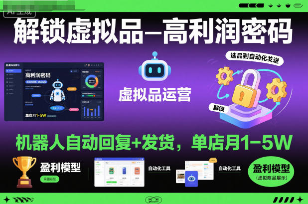 虚拟产品暴利秘诀自动回复发货月赚1至5万揭秘-西蒙学社