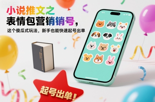 新手小白轻松上手表情包营销小说推广,傻瓜式玩法快速出单赚钱-西蒙学社