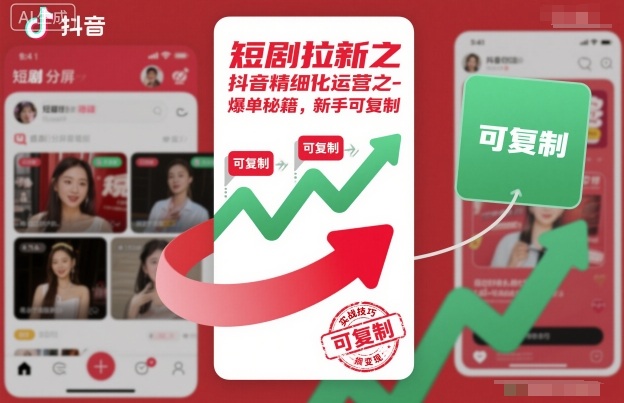 抖音短剧拉新：精细化运营实战指南（新手照着做，日引500+用户）2024策略-西蒙学社