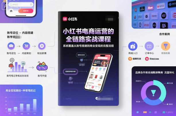 小红书电商运营从账号搭建到变现全链路实战指南-西蒙学社