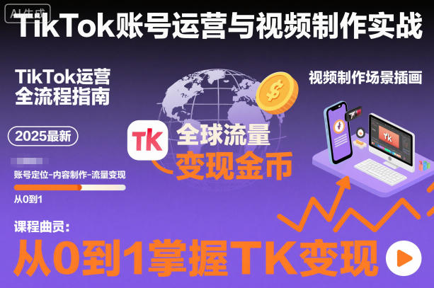 2025 TikTok账号运营视频制作零基础起步实战变现指南(11月搬运技术升级版)-西蒙学社