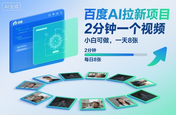 百度AI新人计划:2分钟视频每天赚8张含实例教程新手必备-西蒙学社
