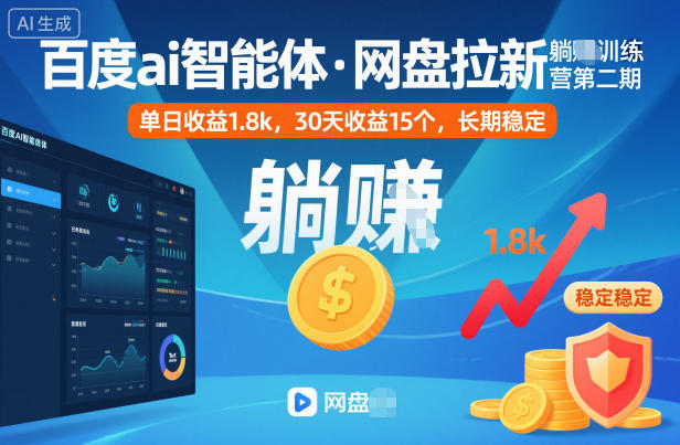百度网盘拉新项目实战训练营二期课程上线：单日躺赚1800+，月入15000+，快速稳定收益！-西蒙学社