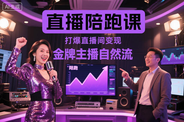 金牌主播直播陪跑课：自然流量引爆直播间复制高变现玩法-西蒙学社