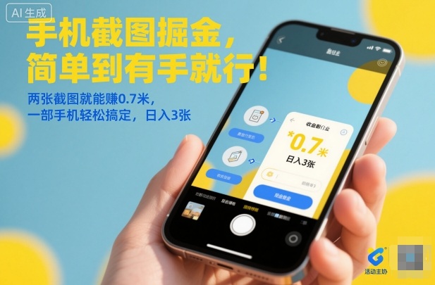 手机截图零门槛暴利副业 两步操作赚0.7元 一部手机日入百元轻松上手-西蒙学社