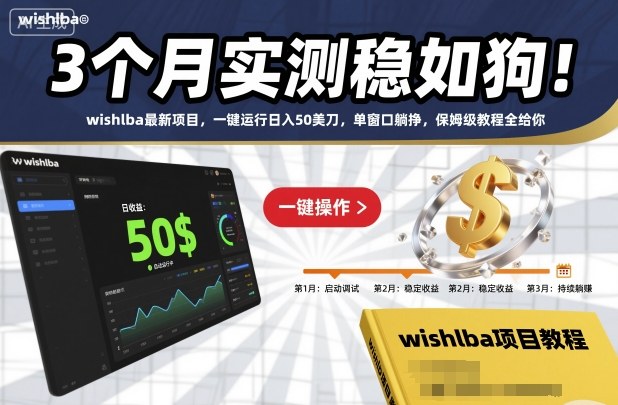 wishlba新项目一键执行日赚50美金单窗躺挣3个月实测超稳保姆式教程全解密-西蒙学社