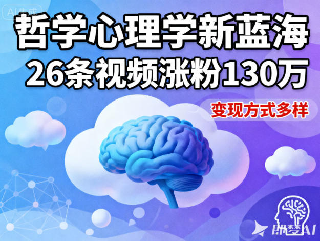 哲学心理学短视频爆红赛道26条视频吸粉130万变现方式多元化-西蒙学社
