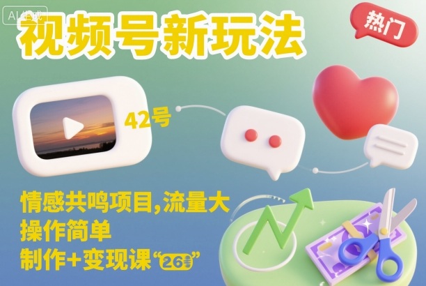 情感共鸣视频号创新玩法流量爆发实操易学制作变现实战教程-西蒙学社