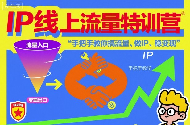 线上流量IP特训营：全程实战指导引流建站稳赚变现-西蒙学社