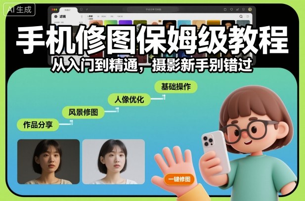 手机修图零基础到精通超详细教程摄影新手必备-西蒙学社