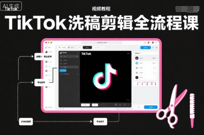 TikTok与PR洗稿剪辑操作教程及运营课程全流程-西蒙学社