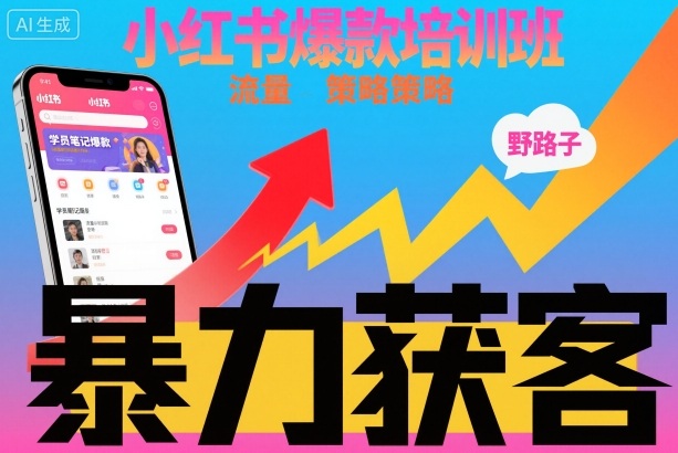 小红书花样获客培训班,捷径流量攻略速成持续高效引流-西蒙学社