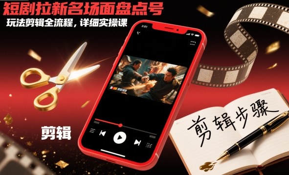 短剧推广名场面剪辑全流程实战实用教程-西蒙学社