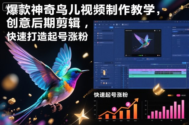 创意奇幻鸟视频剪辑教学快速增粉起步指南-西蒙学社