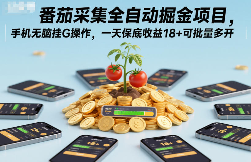 番茄采集自动掘金教程手机挂机日赚 18 元起批量多开操作详解-西蒙学社