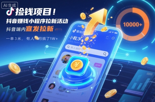 抖音赚钱小程序拉新实战:一单3元半月入万全攻略-西蒙学社