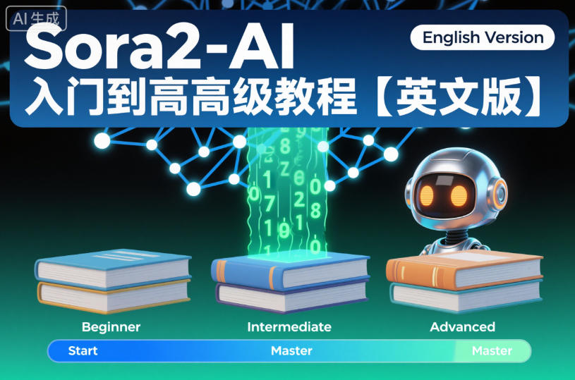 Sora2人工智能新手到专家英文教程完整指南-西蒙学社