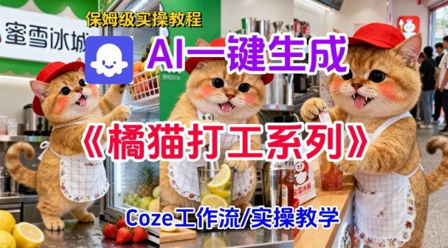 Coze扣子工作流轻松创建橘猫打工短视频,详细实操搭建教程指南-西蒙学社