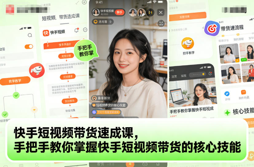 快手短视频带货急速入门实战高效掌握核心技巧-西蒙学社