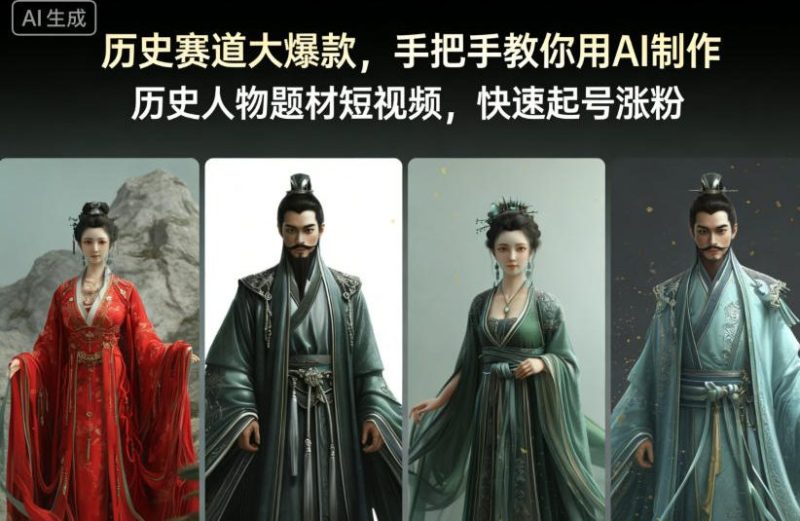 如何用AI打造历史人物短视频爆款,快速起号涨粉教程-西蒙学社