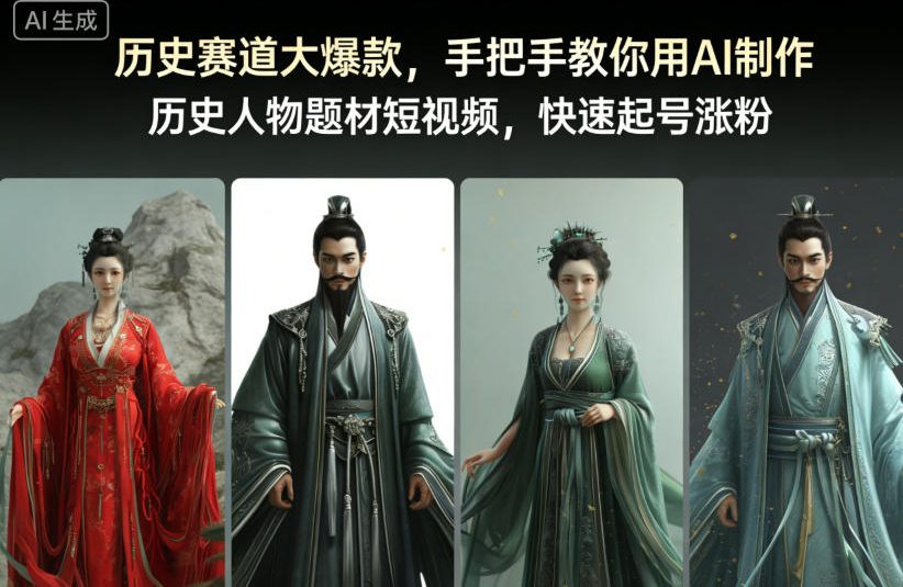 如何用AI打造历史人物短视频爆款，快速起号涨粉教程-西蒙学社