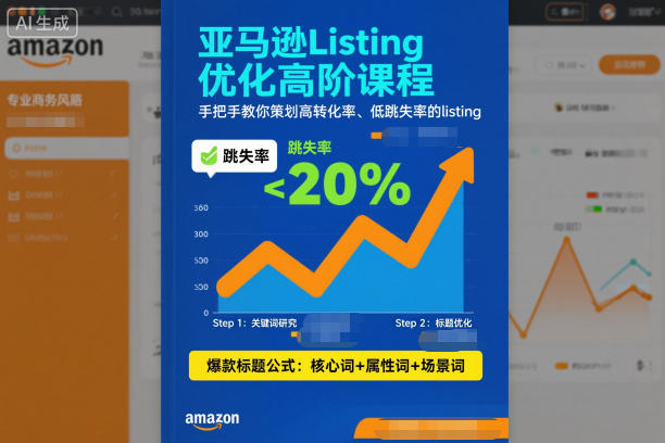 亚马逊Listing优化实战课:创建高转化低跳失率页面策略指南-西蒙学社