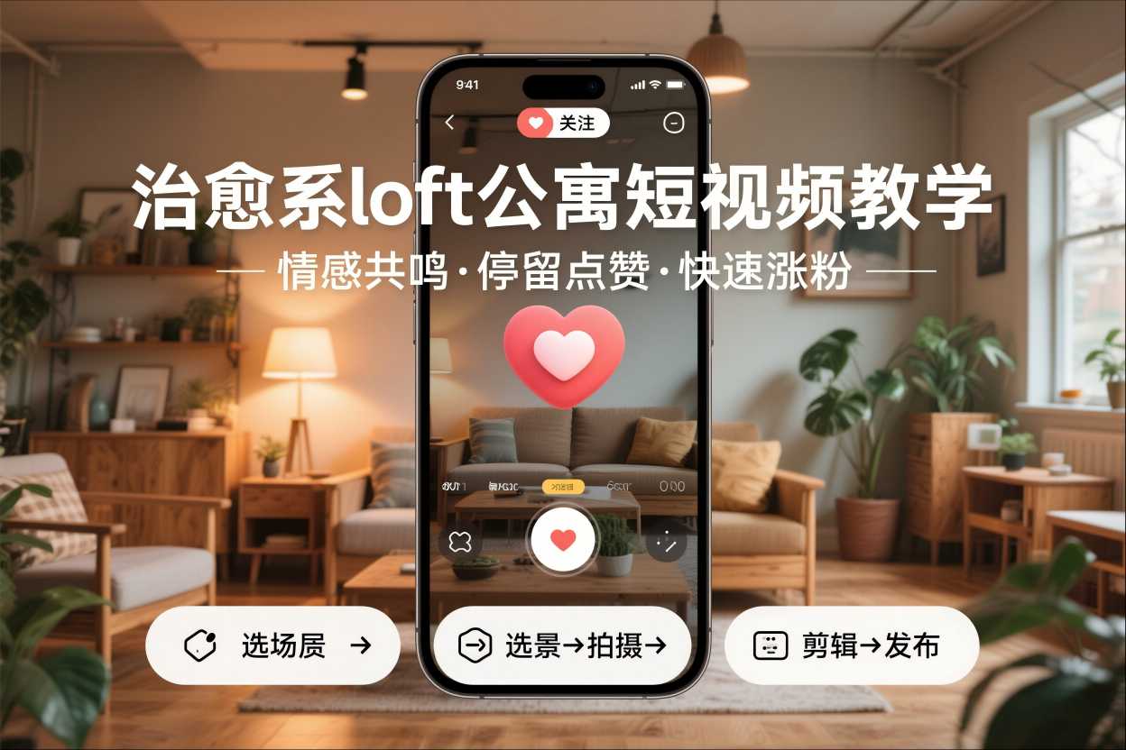 学制作治愈系Loft短视频 戳中痛点成流量密码 轻松涨粉-西蒙学社