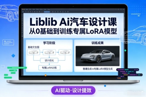Liblib AI汽车设计课免费学，0基础掌握AI绘画到打造专属汽车建模与风格LoRA训练-西蒙学社