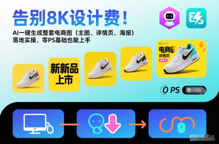 AI零基础一键生成电商全套图省8千设计费落地实操-西蒙学社