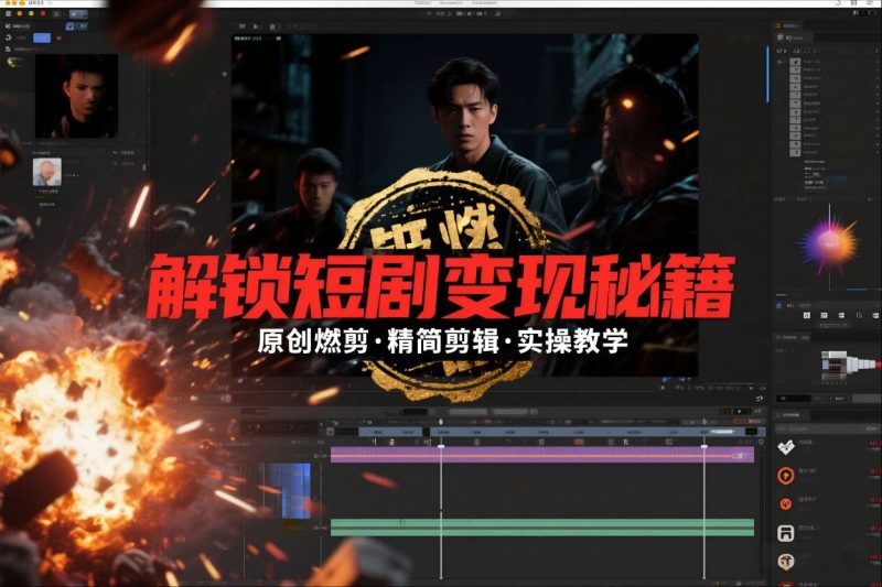 短剧拉新原创燃剪精剪实战课掌握变现秘诀-西蒙学社