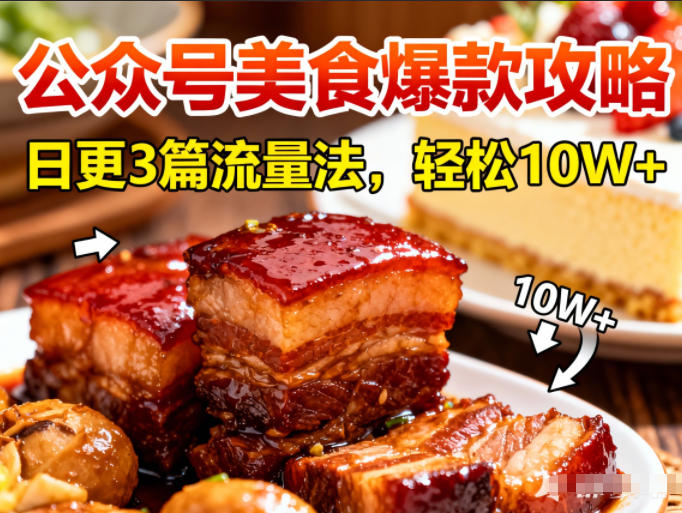 微信公众号热门美食搬运指南：每日三篇增流打法，轻松突破10W+阅读量-西蒙学社