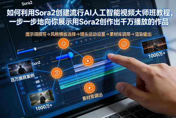 Sora2 AI视频制作教程一步步创作千万播放热门作品-西蒙学社