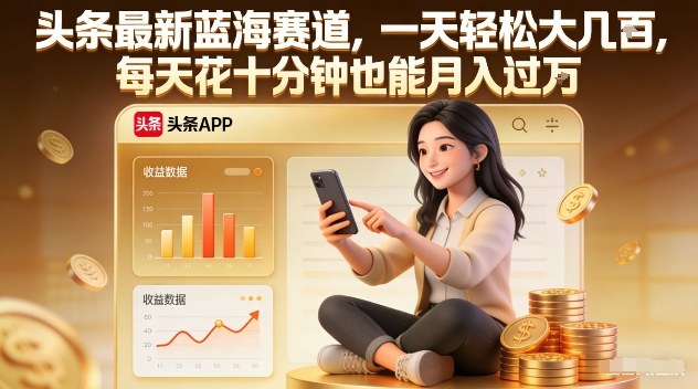 头条蓝海新机遇日赚几千元十分钟每天轻松月入过万秘密教程-西蒙学社