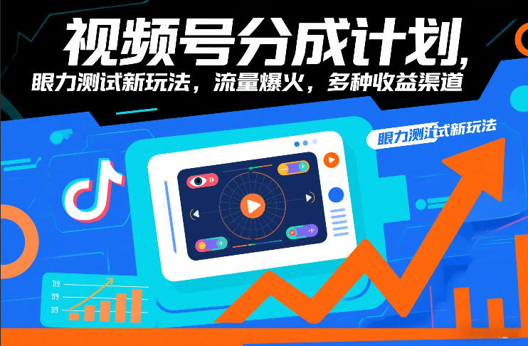 视频号分成！眼力测试新玩法，引爆流量开启多收益渠道-西蒙学社