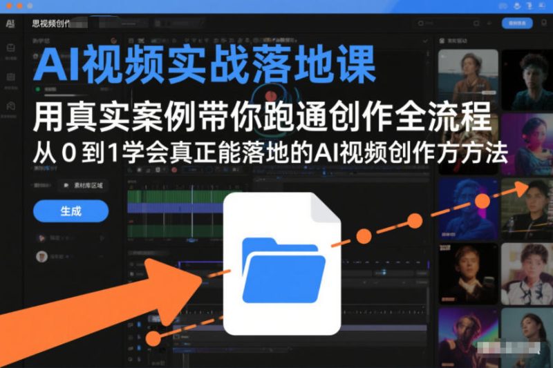AI视频创作实战课：真实案例教学从零基础掌握全流程落地操作-西蒙学社